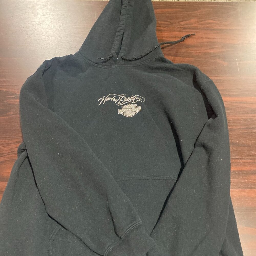 Black Womans Harley Sweatshirt Size L